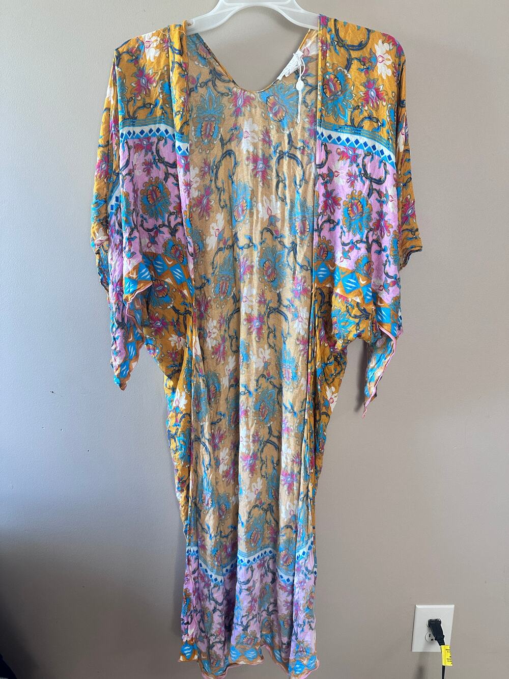 Shiraleah Maricel Bright Intricate Print Kimono Cover Up